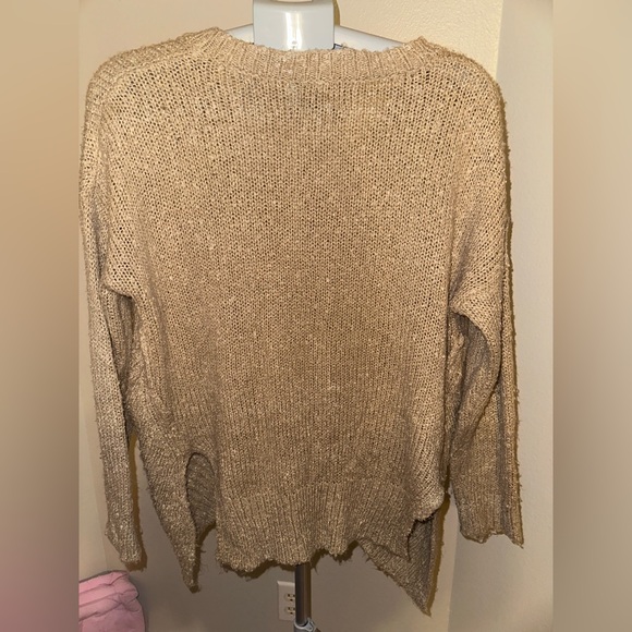 Heimish By The Fire Full Size Draped Detail Knit Sweater - Picture 3 of 7